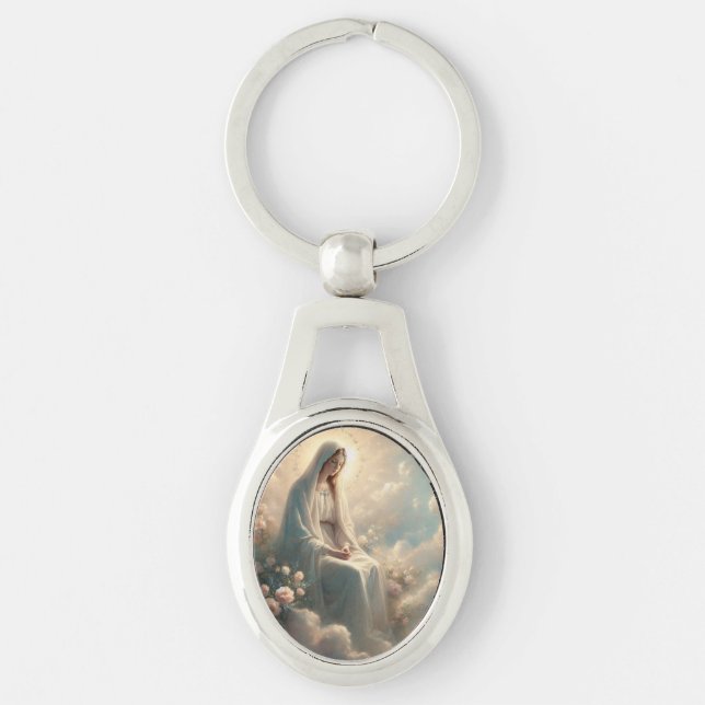 Praying Virgin Mary  Keychain (Front)