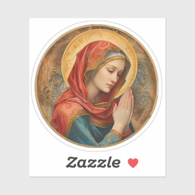 Praying Virgin Mary Vinyl Sticker (Sheet)