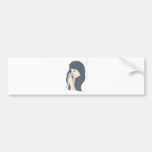 Praying woman bumper sticker
