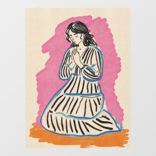 Praying Woman Wall Decal