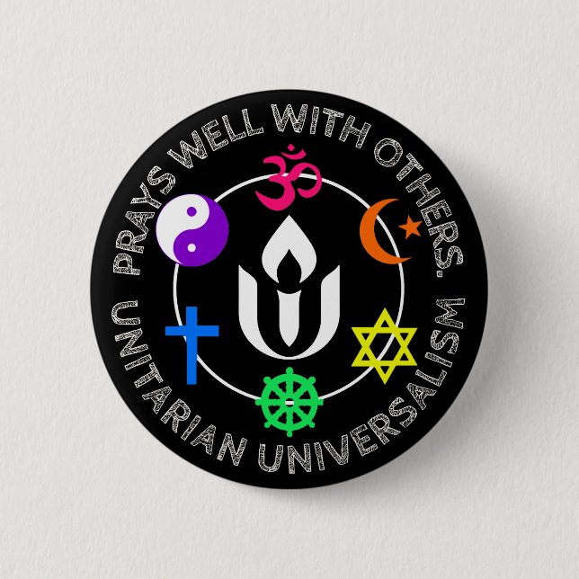 Prays well with others button (Front)