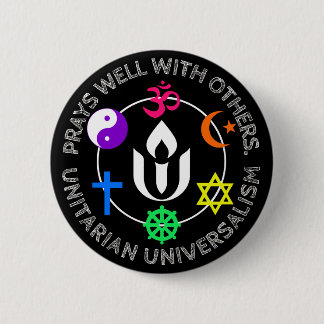 Prays well with others button