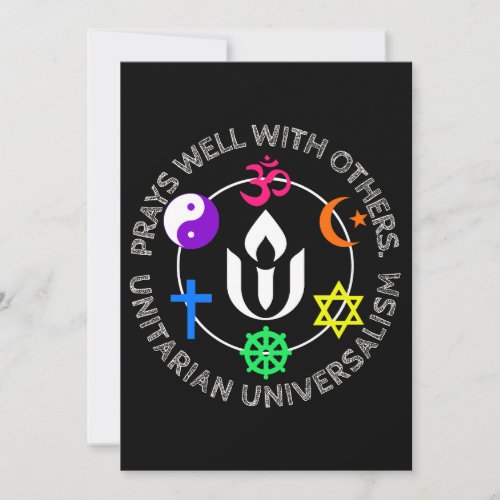 Prays well with others Unitarian Universalism Holiday Card