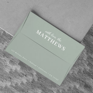 Pre Addressed Envelope with love Family Name