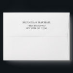 Pre-Addressed Simple White Envelope<br><div class="desc">Custom Wedding Envelope with Return Address.</div>