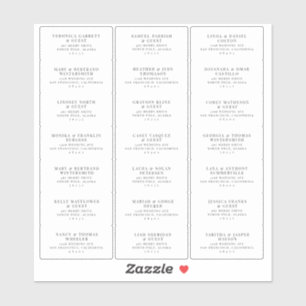 Pre-addressed Wedding Guest Mailing Label Stickers