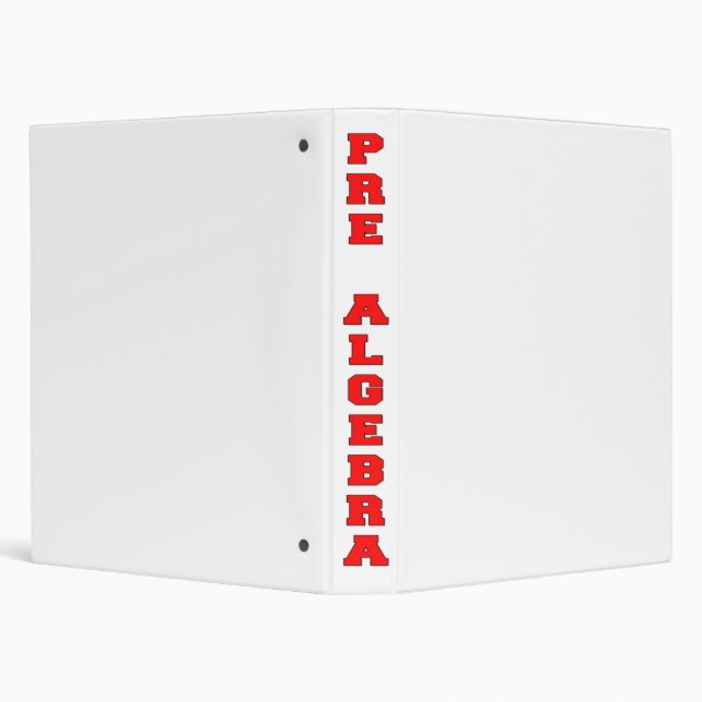 Pre Algebra 3 Ring Binder (Background)