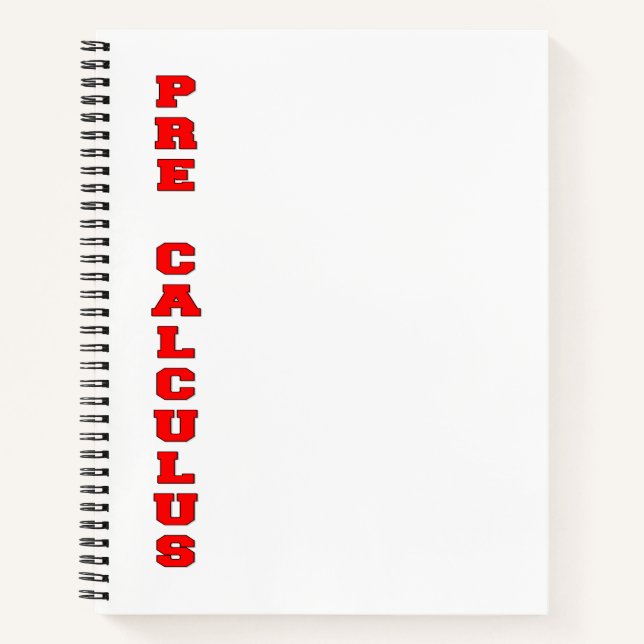 Pre Calculus Notebook (Front)