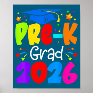 Pre Grad 2026 Preschool Graduation Illustration Poster