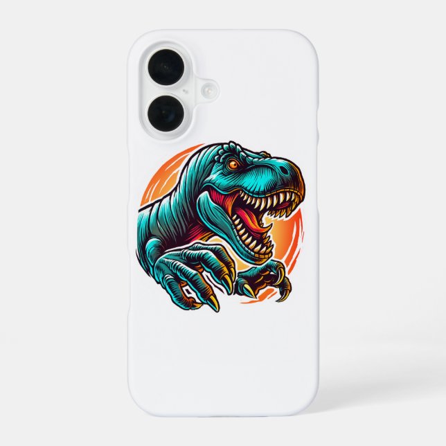 Pre-Historic Epic Dino Attack T-Rex iPhone Case (Back)