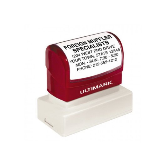 Pre-Inked Stamp with Built-in Ink Pad (Front)