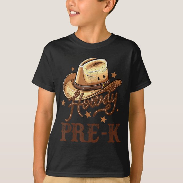 Pre K Country Howdy K Pre Western Rodeo Teacher Me T-Shirt (Front)
