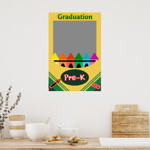 pre-k crayola photo frame poster