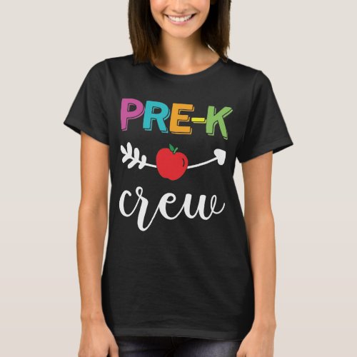 Pre_K Crew Back To School Hello Pre K Teacher T_Shirt