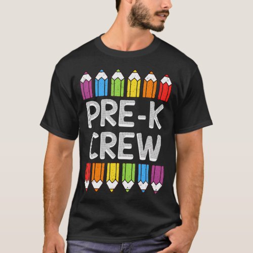 Pre_K Crew Teacher Student Kid Team Pre_k Back To T_Shirt