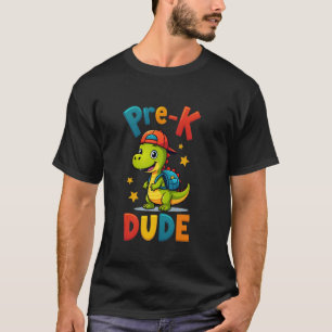 Pre-K Dude Cute Dinosaur Kids Back To School Adora T-Shirt