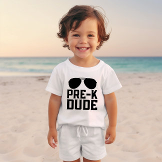 Pre-K Dude First Day of Preschool Sunglasses Toddler T-shirt