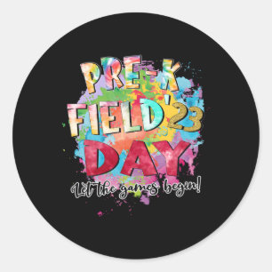 Pre-K Field Day 2023 Let The Games Begin Teachers Classic Round Sticker