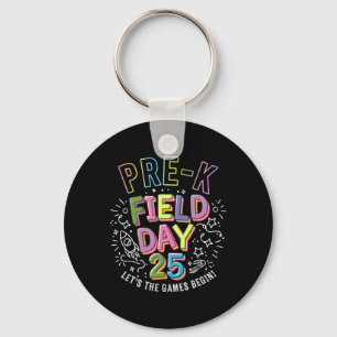 Pre-k Field Day 2025 Let The Games Begin Kids Teac Keychain