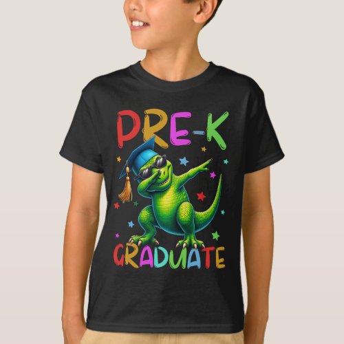 Pre_K Grad Dabbing T_Rex Graduation Dinosaur Boys T_Shirt