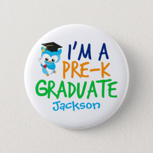 Pre-K Graduate Cute Custom Preschool Graduation Button