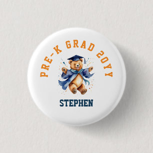 Pre-K Graduate Cute Teddy Bear Name Button