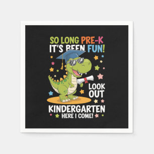 Pre K Graduate Kindergarten Dinosaur T Rex Napkins