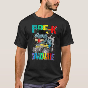 Pre K Graduate Monster Truck Dinosaur Graduation T-Shirt