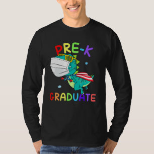 Pre-K Graduate Super T Rex Graduation Face Mask Bo T-Shirt