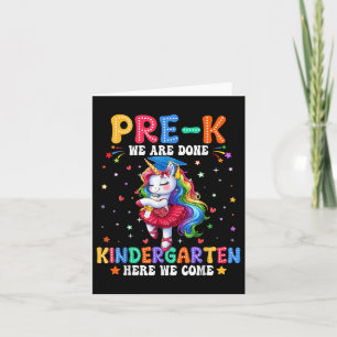 Pre-k Graduation 2025 Unicorn Girls Preschool Grad Card