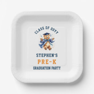 Pre-K Graduation Cute Teddy Party Paper Plates