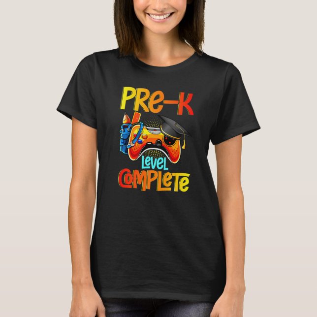Pre-K Graduation Gamer Level Complete Video Game G T-Shirt (Front)