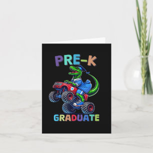 Pre-k Graduation Monster Truck Dinosaur Boys Kids Card