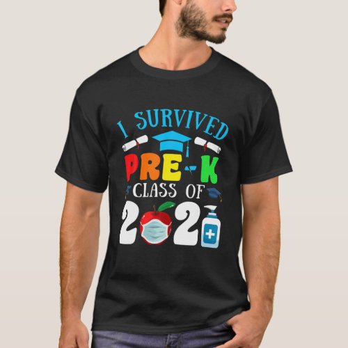 Pre_K Graduation Quarantine I Survived Pre_K Class T_Shirt
