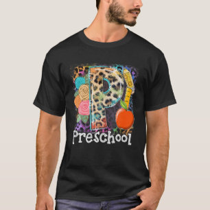 Pre-K Hello Preschool Grade Team Leopard Back To S T-Shirt