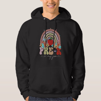 Pre K Is My Jam Back To School Rainbow Retro Groov Hoodie