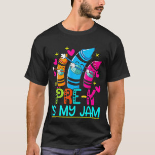 Pre k is my jam Teacher Student 100 Days Smarter T-Shirt