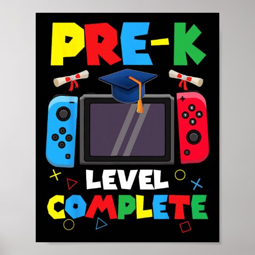 Pre_k Level Complete Gamer Class Of 2024 Prek Grad Poster