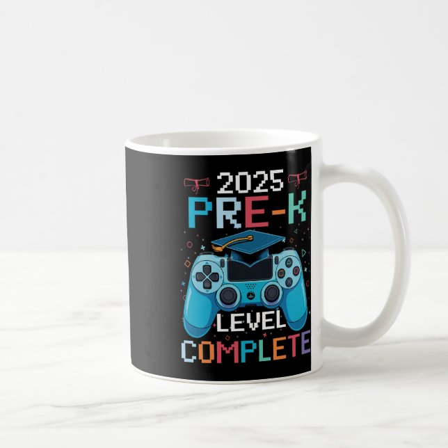 Pre-k Level Complete Video Gamer Boy Graduation  Coffee Mug (Right)