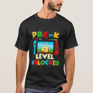 Pre-k Level Unlocked Video Gamer Boys Kids Ck To S T-Shirt