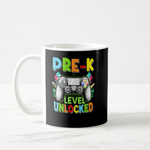 Pre K Level Unlocked Video Gamer Kids Boys Back To Coffee Mug