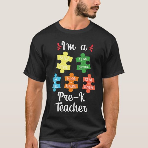 Pre K Preschool Cute Puzzle School Teacher Appreci T_Shirt