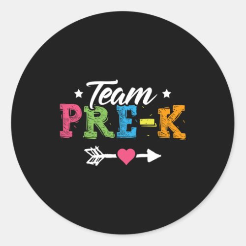 Pre_k Preschool Teacher Student Back To School  Classic Round Sticker