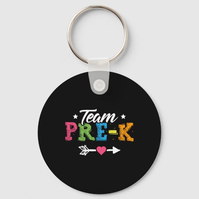 Pre-k Preschool Teacher Student Back To School  Keychain (Front)