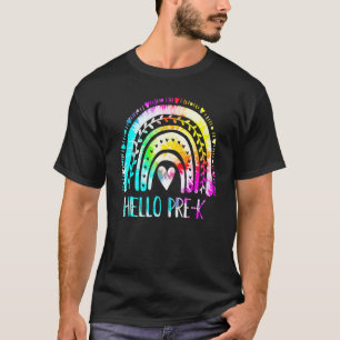 Pre K Rainbow Team Hello Kinder Teacher Tie Dye Te T-Shirt