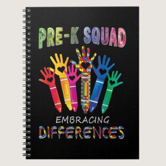 Pre K Squad Embracing Differences Autism SPED Notebook