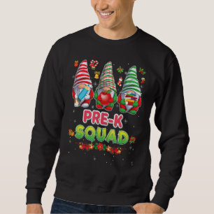 Pre K Squad Merry Christmas Gnomes Student Sweater