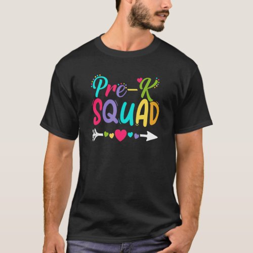 Pre K Squad Teacher Student Kids Preschool Back To T_Shirt
