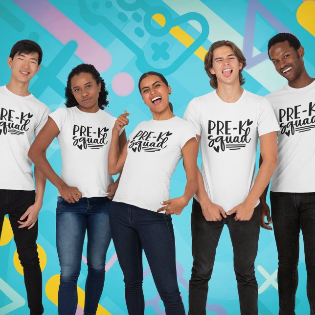 Pre-K Squad with Teacher's Name on Back Pre-School T-Shirt (Creator Uploaded)