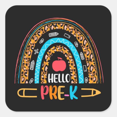 Pre K Square Sticker